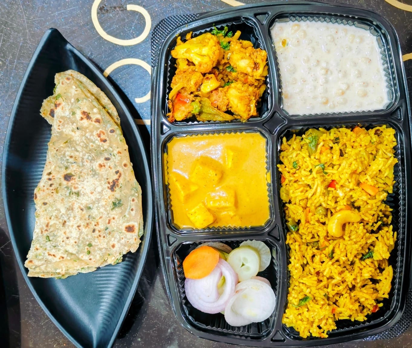 Vegetarian combo meal for party orders